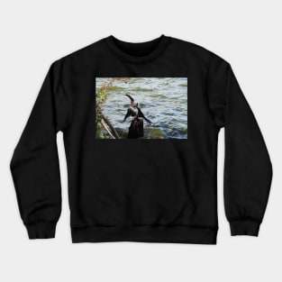 Cormorant on a Lake Crewneck Sweatshirt